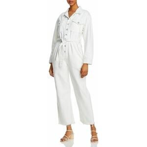 Boyish The Guy Denim Jumpsuit Coveralls in Vertigo White, Size XS